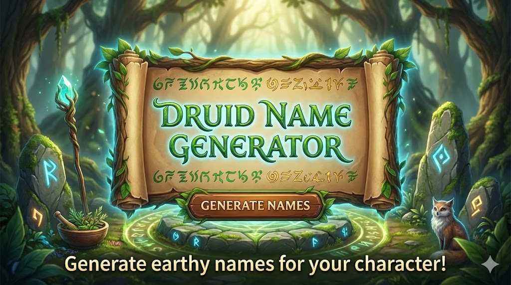 Druid Names for Fantasy Character