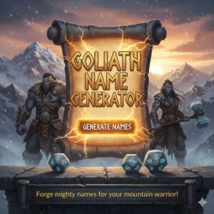 How to Name a Goliath Character