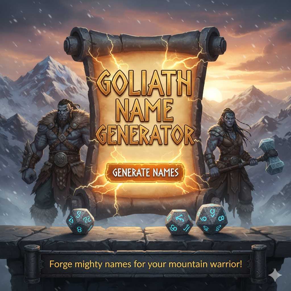 How to Name a Goliath Character